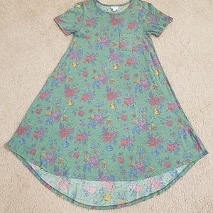 LuLaRoe XXS Green Floral Carly